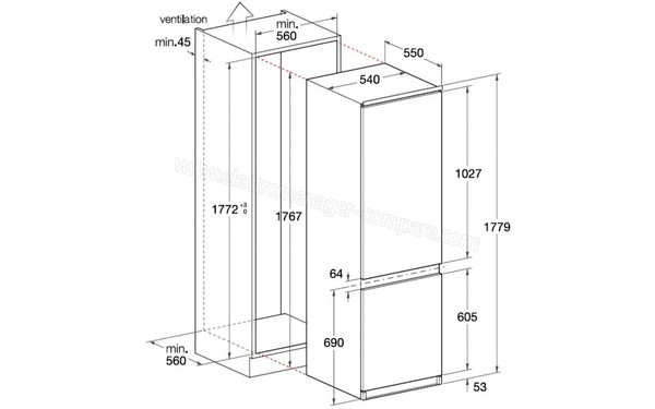 SCHOLTES RCB 31 AA E - Schema d'encastrement