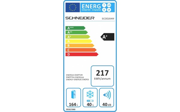 SCHNEIDER SCDD204W - &Eacute;tiquette &eacute;nergie