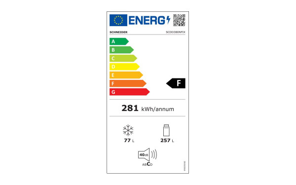 SCHNEIDER SCDD380NFIX - &Eacute;tiquette &eacute;nergie v2