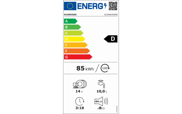 SCHNEIDER SCDW644D00 - &Eacute;tiquette &eacute;nergie v2