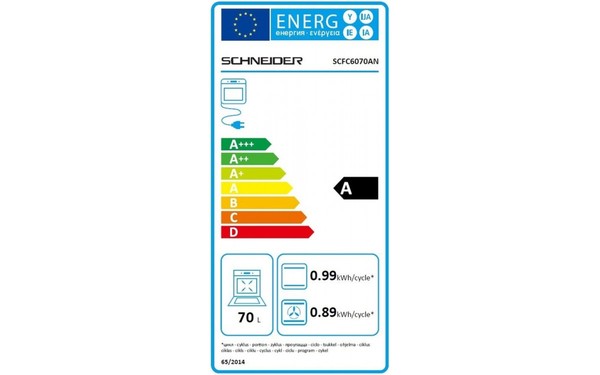 SCHNEIDER SCFC6070AN - &Eacute;tiquette &eacute;nergie