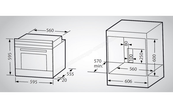 SCHNEIDER SCFC6070N5 - Dimensions