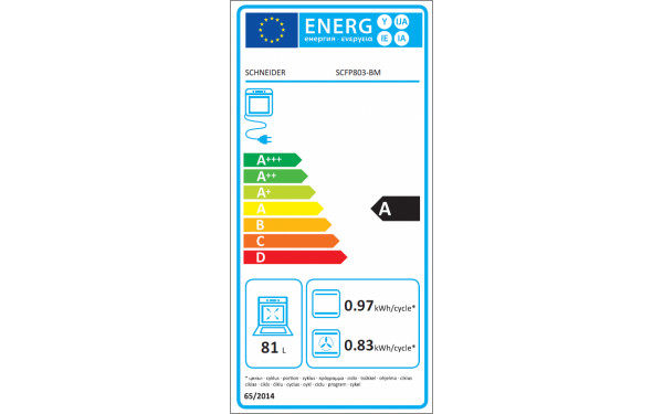 SCHNEIDER SCFP803-BM - &Eacute;tiquette &eacute;nergie