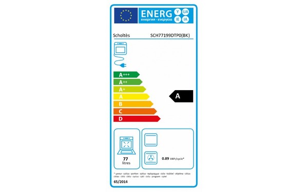 SCHOLTES SCH77 199DT P 0 (BK) - &Eacute;tiquette &eacute;nergie