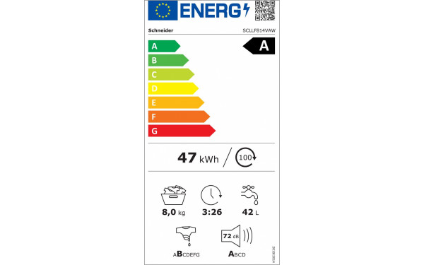 SCHNEIDER SCLLF814VAW - &Eacute;tiquette &eacute;nergie v2