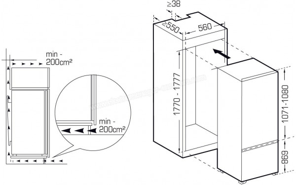 SCHNEIDER SCRCS249FE - Dimensions