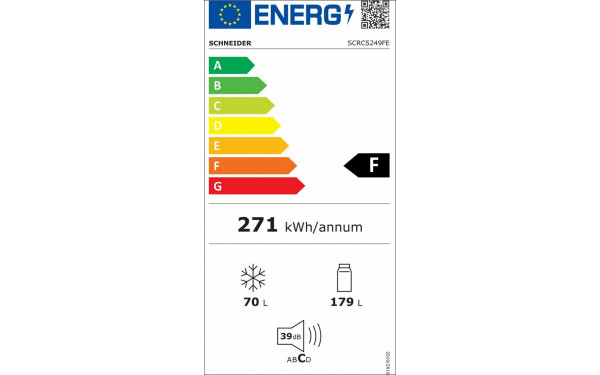 SCHNEIDER SCRCS249FE - &Eacute;tiquette &eacute;nergie v2