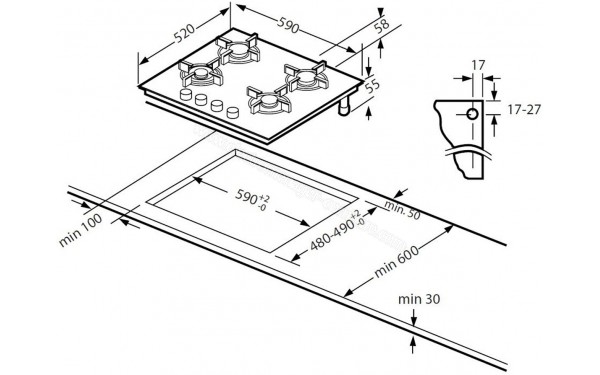 SCHNEIDER SCTG6040N3 - Sch&eacute;ma technique (cr&eacute;dit : Darty)