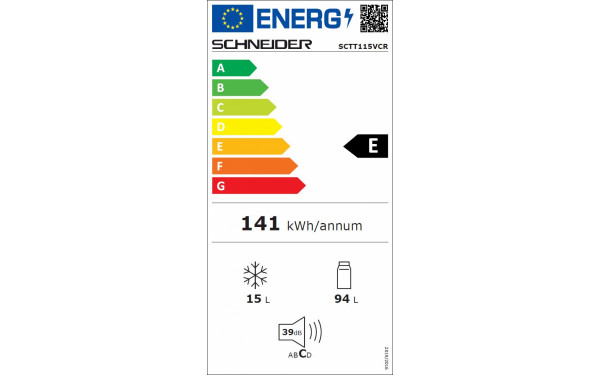 SCHNEIDER SCTT115VCR - &Eacute;tiquette &eacute;nergie v2