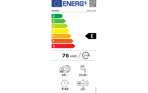 SCHOLTES SODV1410F - &Eacute;tiquette &eacute;nergie v2