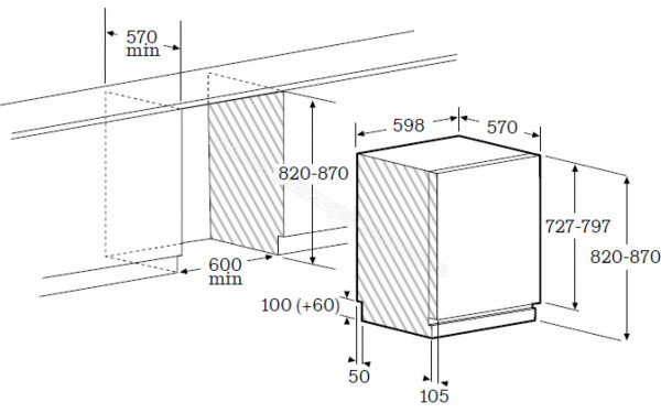 SCHOLTES SODV1620F - Dimensions