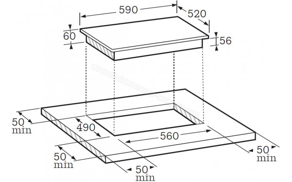 SCHOLTES SOTI1520B - Dimensions