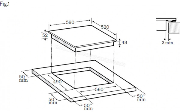 SCHOLTES SOTV1632B - Dimensions