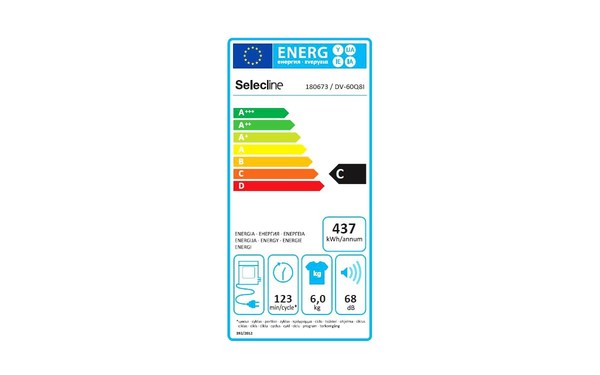 SELECLINE DV-60Q8I - &Eacute;tiquette &eacute;nergie