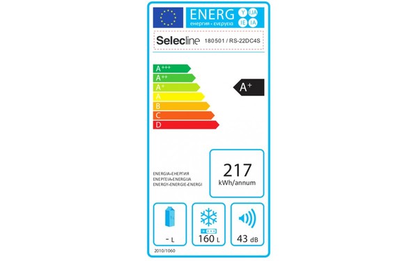 SELECLINE RS-22DC4S / 180501 - &Eacute;tiquette &eacute;nergie