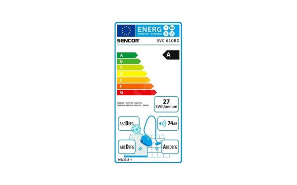 SENCOR SVC 610RD - &Eacute;tiquette &eacute;nergie