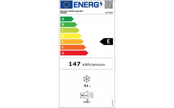 SEVERIN GB 8880 - &Eacute;tiquette &eacute;nergie v2