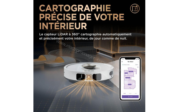 SHARK PowerDetect NeverTouch Pro Blanc AV2810ZEEUWH - Cartographie pr&eacute;cise