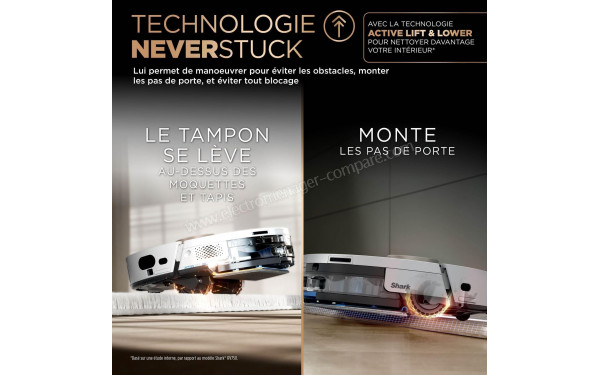 SHARK PowerDetect NeverTouch Pro Blanc AV2810ZEEUWH - Technologie Neverstuck