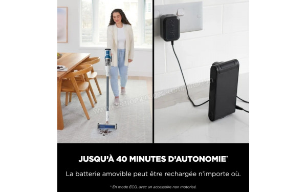 SHARK BU1120EU - Autonomie jusqu'&agrave; 40 minutes