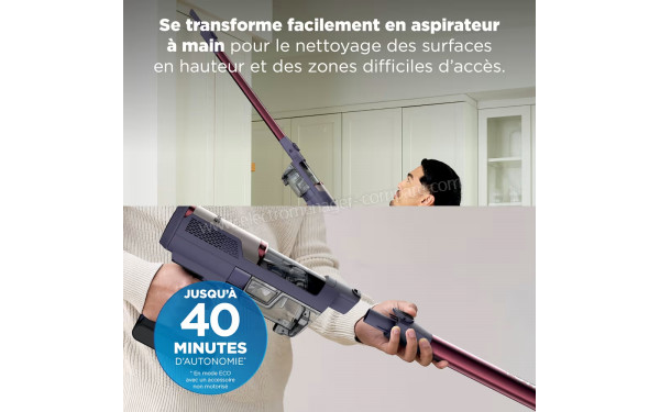 SHARK BU1621EU - Autonomie jusqu'&agrave; 40 minutes