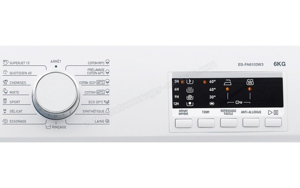 SHARP ES-FA6103W3 - Panneau de commandes