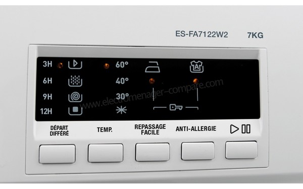 SHARP ES-FA7122W2 - Vue des commandes