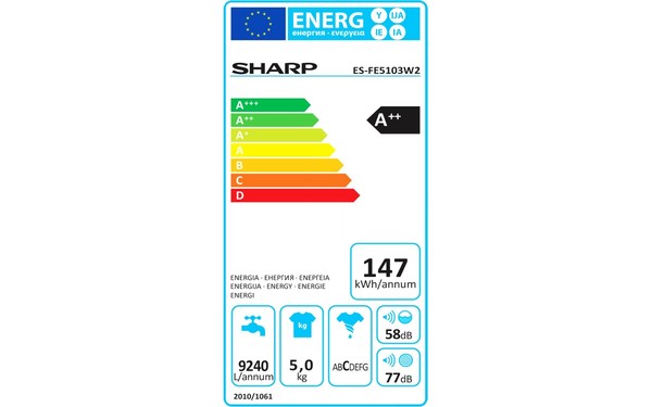 SHARP ES-FE5103W2 - &Eacute;tiquette &eacute;nergie
