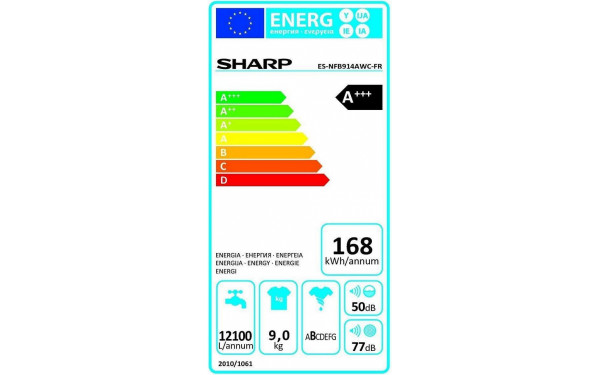 SHARP ES-NFB914AWC - &Eacute;tiquette &eacute;nergie