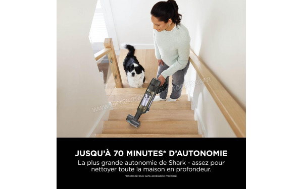 SHARK IP3225EUT - Autonomie jusqu'&agrave; 70 minutes