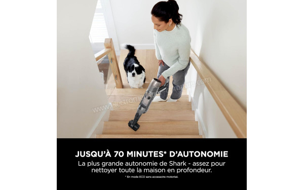 SHARK IP3257EUT - Autonomie jusqu'&agrave; 70 minutes