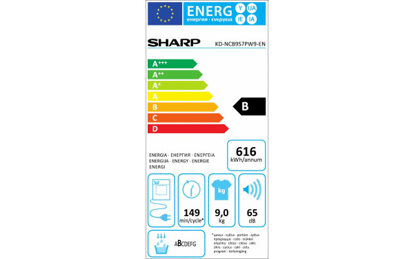 SHARP KD-NCB9S7PW9 - &Eacute;tiquette &eacute;nergie