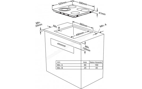 SHARP KH-6I19FT0K-EU - Dimensions