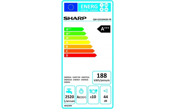 SHARP QW-GS53I443X - &Eacute;tiquette &eacute;nergie