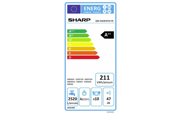 SHARP QW-HS24F472I - &Eacute;tiquette &eacute;nergie