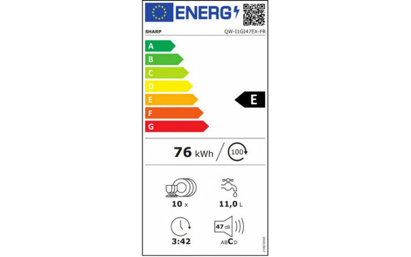 SHARP QW-I1GI47EX - &Eacute;tiquette &eacute;nergie v2