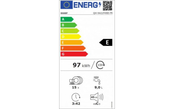 SHARP QW-NA21F45EI - &Eacute;tiquette &eacute;nergie v2