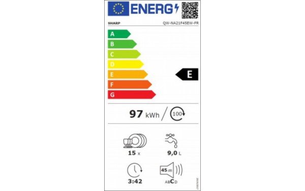 SHARP QW-NA21F45EW - &Eacute;tiquette &eacute;nergie v2