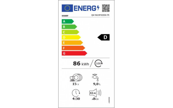 SHARP QW-NA24F42EDA - &Eacute;tiquette &eacute;nergie v2