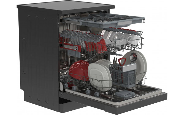 SHARP QW-NA3YF42AA-FR - Vue du panier inf&eacute;rieur, sup&eacute;rieur et tiroir sup&eacute;rieur