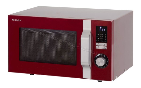 SHARP R-344R - Vue 3/4 droite  (cr&eacute;dit : Boulanger)