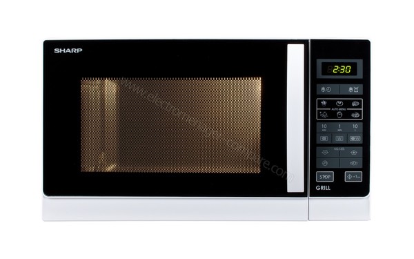 SHARP R-742WW - Micro-ondes grill - Blanc - 25L - 900 W - Grill