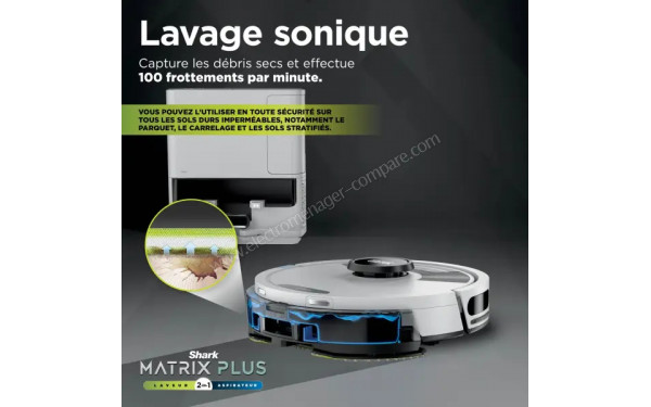 SHARK Matrix Plus RV2620WAEUWH - Lavage sonique