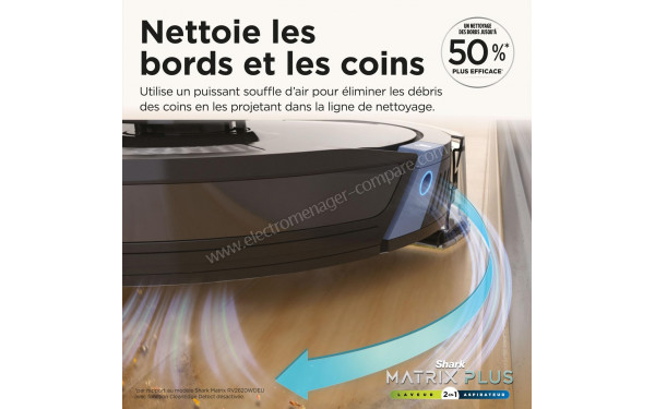 SHARK Matrix Plus Noir - Nettoyage des bords et des coins