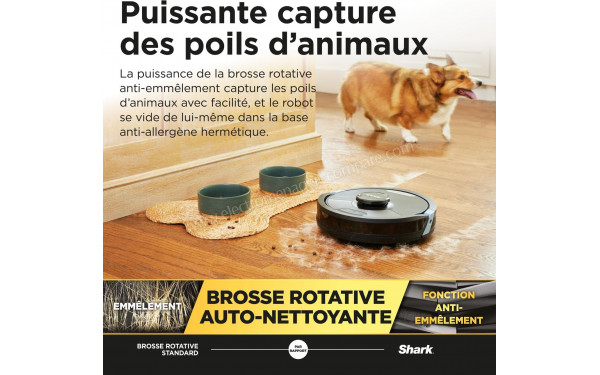 SHARK Matrix Plus Noir - Brosse rotative autonettoyante