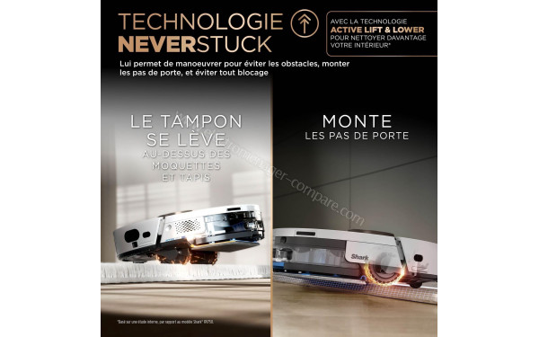 SHARK PowerDetect NeverTouch Pro Blanc - Technologie Neverstuck