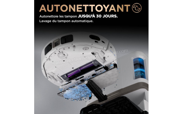 SHARK PowerDetect NeverTouch Pro Blanc - Nettoyage automatique de la serpill&egrave;re