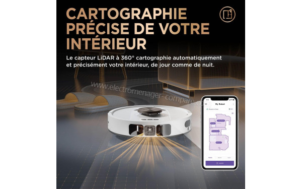 SHARK PowerDetect NeverTouch Pro Blanc - Cartographie pr&eacute;cise