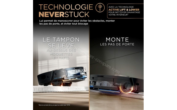 SHARK PowerDetect NeverTouch Pro Noir - Technologie NeverStuck