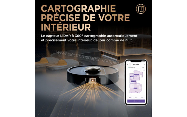 SHARK PowerDetect NeverTouch Pro Noir - Cartographie pr&eacute;cise